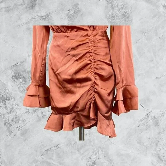long sleeve mini dress vacation Elka Long Sleeve Mini Dress